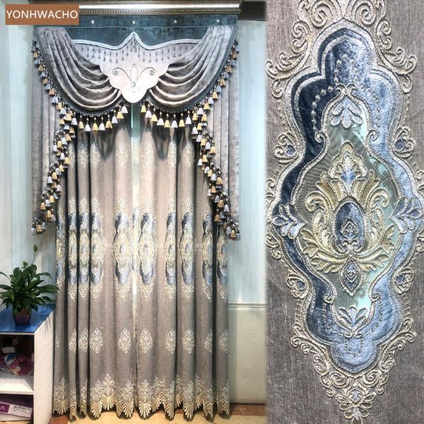 curtain & drapes custom thick chenille simple gray villa embroidered window screen cloth blackout valance tulle drapery c768
curtain & drapes custom thick chenille simple gray villa embroidered window screen cloth blackout valance tulle drapery c768