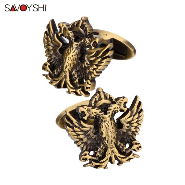 savoyshi 2 colors available shirt cufflinks for mens vintage metal double-headed eagle cuff links brand jewelry, Silver
savoyshi 2 colors available shirt cufflinks for mens vintage metal double-headed eagle cuff links brand jewelry, Silver
