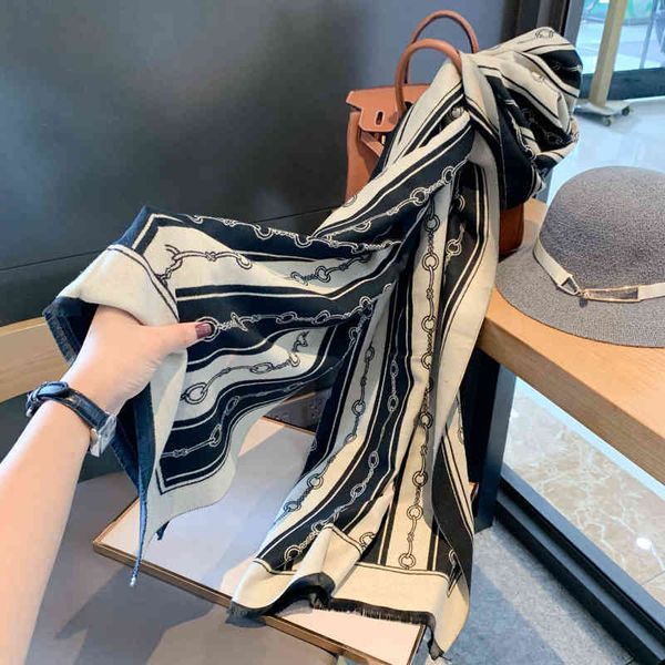 design scarf scarf women's versatile korean version double-sided imitation cashmere ring buckle woolen edge long shawl thickened warm b, Blue;gray
design scarf scarf women's versatile korean version double-sided imitation cashmere ring buckle woolen edge long shawl thickened warm b, Blue;gray