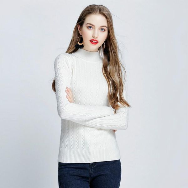 women's sweaters european and american autumn thick solid color casual base sweater fashion trend loose all-match pullover top, White;black
women's sweaters european and american autumn thick solid color casual base sweater fashion trend loose all-match pullover top, White;black