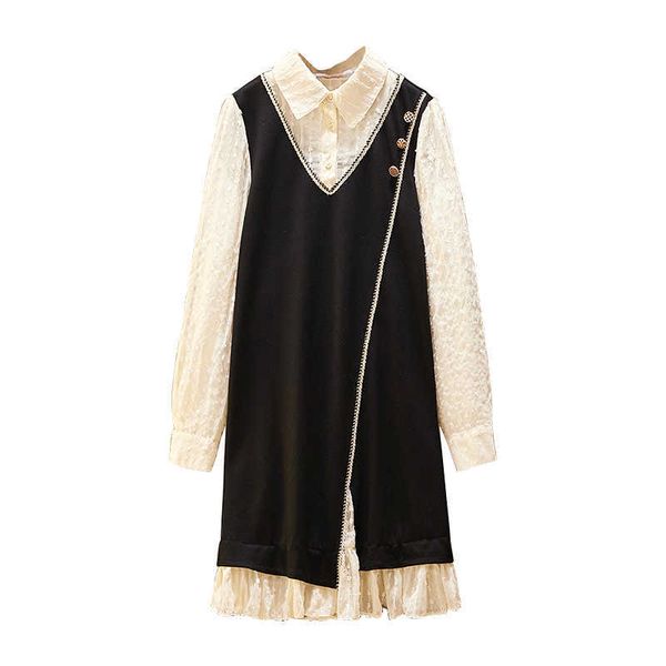 perhaps u women black beige patchwork turn down collar long sleeve button a line elegant mini dress women d2064 210529, Black;gray
perhaps u women black beige patchwork turn down collar long sleeve button a line elegant mini dress women d2064 210529, Black;gray