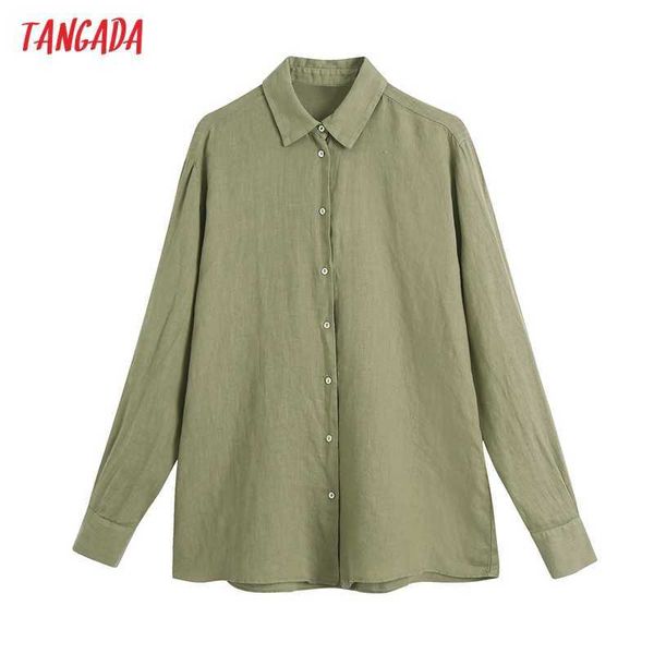 tangada women fashion loose linen blouses vintage long sleeve button-up female shirts chic be915 210609, White
tangada women fashion loose linen blouses vintage long sleeve button-up female shirts chic be915 210609, White