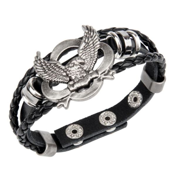 charm bracelets vintage leather bracelet eagle design men's women's multilayer woven adjustable, Golden;silver
charm bracelets vintage leather bracelet eagle design men's women's multilayer woven adjustable, Golden;silver