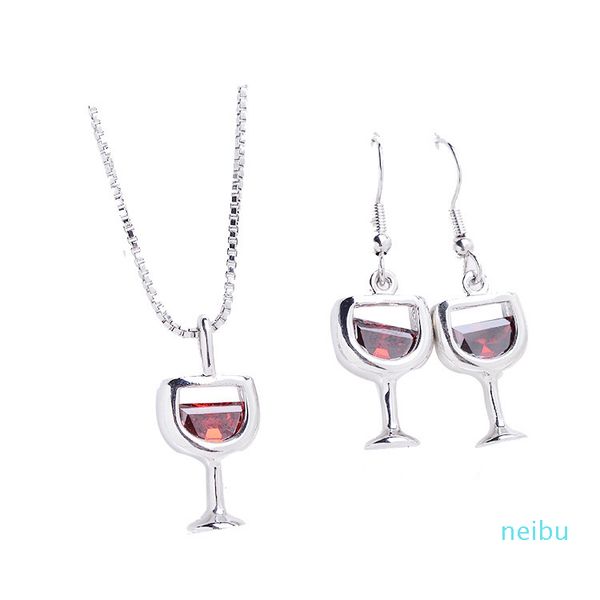 european american fashion jewelry high-grade zircon wine glass earrings necklace set alloy ornaments ladies wedding party accessories gifts, Silver
european american fashion jewelry high-grade zircon wine glass earrings necklace set alloy ornaments ladies wedding party accessories gifts, Silver