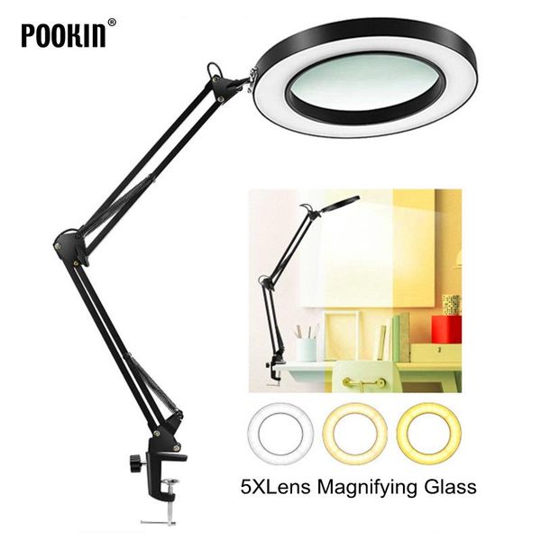 led desk lamp clip on light 5xlens magnifying glass clamp long arm dimming table lamp 3 colors for reading tattoo and computers
led desk lamp clip on light 5xlens magnifying glass clamp long arm dimming table lamp 3 colors for reading tattoo and computers