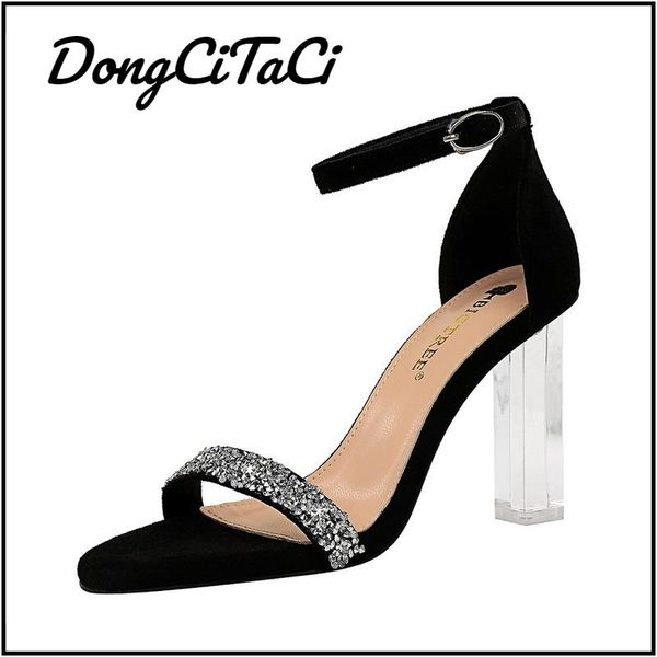 sandals dongcitaci women's round toe high heels party shoes for women crystal transparent ankle strap, Black
sandals dongcitaci women's round toe high heels party shoes for women crystal transparent ankle strap, Black