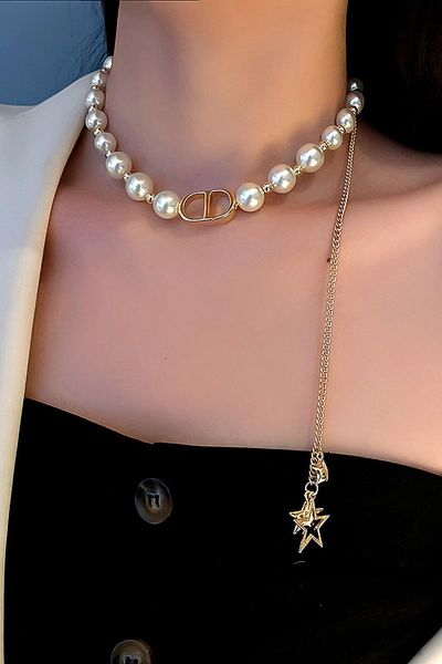 pendant necklaces letter d pearl choker necklace star for women fashion gold thick chain beaded 2021 trendy jewelry gift, Silver
pendant necklaces letter d pearl choker necklace star for women fashion gold thick chain beaded 2021 trendy jewelry gift, Silver