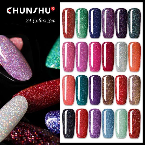 nail gel chunshu varnishes kit 12pcs reflective glitter polish set shiny nails semi permanent sequins lacquers, Red;pink
nail gel chunshu varnishes kit 12pcs reflective glitter polish set shiny nails semi permanent sequins lacquers, Red;pink