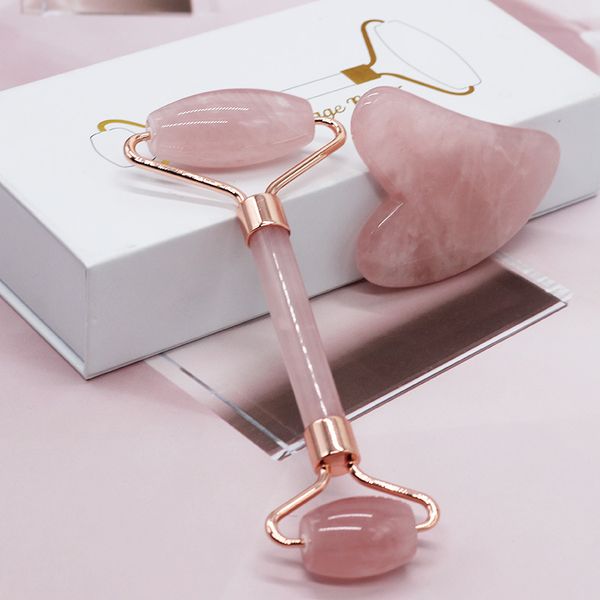 natural rose quartz roller jade facial massage roller facial skin care lifting gua sha tool face beauty box set 
natural rose quartz roller jade facial massage roller facial skin care lifting gua sha tool face beauty box set
