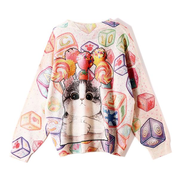 animal autumn cat shirt size female sleeve sweater pullovers pull ta3068 0hfy, White;black
animal autumn cat shirt size female sleeve sweater pullovers pull ta3068 0hfy, White;black
