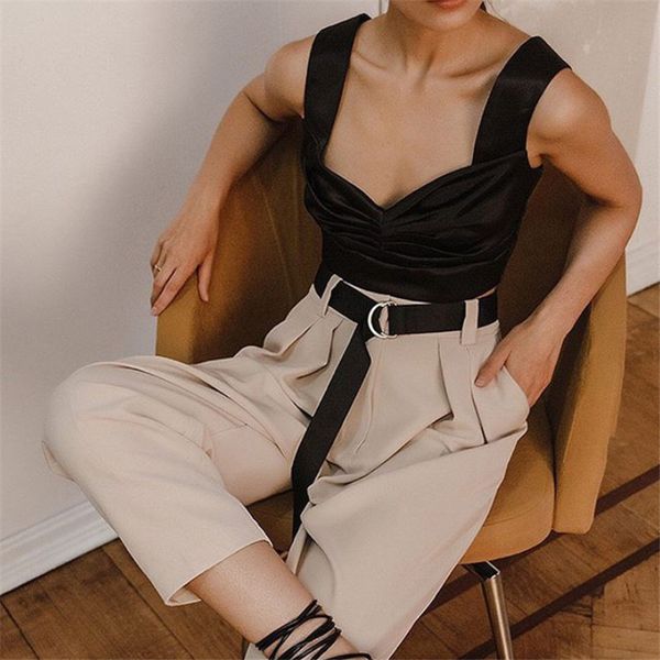 2021 summer sleeveless slim fit vest camisole women tank tee zipper solid black crop streetwear tank, White
2021 summer sleeveless slim fit vest camisole women tank tee zipper solid black crop streetwear tank, White