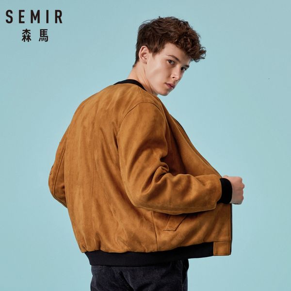 semir men suede bomber jacket with full zip men's padded baseball jacket with slant pocket ribbing at cuff and hem for winter, Black;brown
semir men suede bomber jacket with full zip men's padded baseball jacket with slant pocket ribbing at cuff and hem for winter, Black;brown