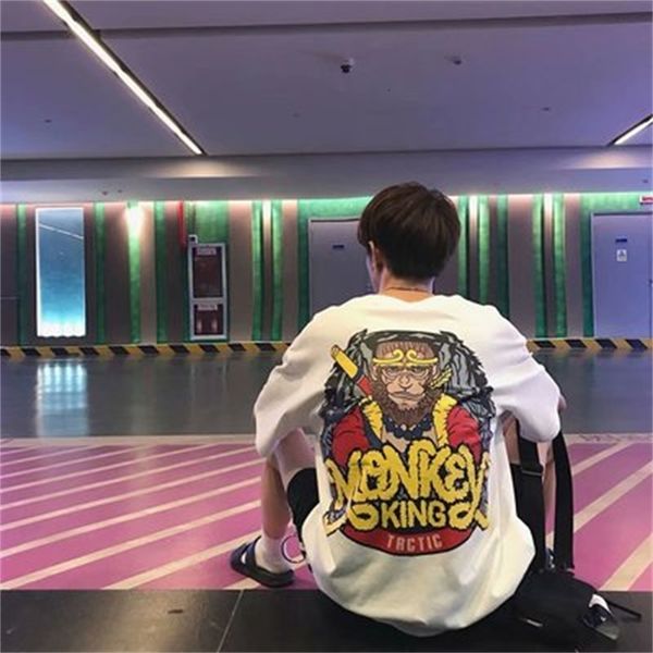 2021 new short-sleeved t-shirt male hong kong style loose casual simple versatile compassionate handsome 1xg2, White;black
2021 new short-sleeved t-shirt male hong kong style loose casual simple versatile compassionate handsome 1xg2, White;black