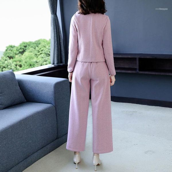 women's two piece pants office formal suit set for women business outfit double breasted jacket with korean style pink blue woman suite, White
women's two piece pants office formal suit set for women business outfit double breasted jacket with korean style pink blue woman suite, White