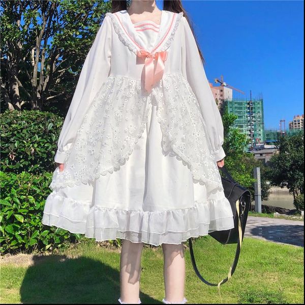japanese women lolita dresses girl victorian vintage bow lace princess party dress sundress midi dress vestidos robe femme xq166, Black;gray
japanese women lolita dresses girl victorian vintage bow lace princess party dress sundress midi dress vestidos robe femme xq166, Black;gray