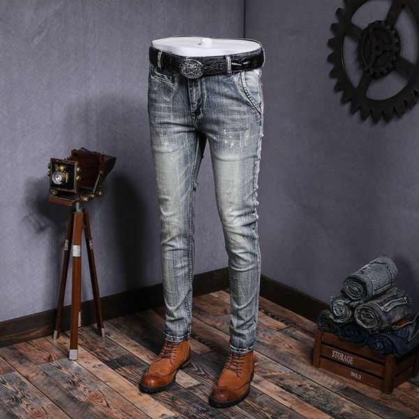 spring and autumn jeans men's brand slim small feet versatile fashion youth nostalgic long pants korean versionwinter, Blue
spring and autumn jeans men's brand slim small feet versatile fashion youth nostalgic long pants korean versionwinter, Blue