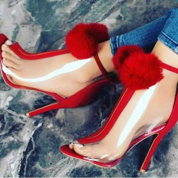 boots adorable fur bobbles pvc patched ankle ladies transparent peep toe sandals women high heels party casual shoes woman, Black
boots adorable fur bobbles pvc patched ankle ladies transparent peep toe sandals women high heels party casual shoes woman, Black
