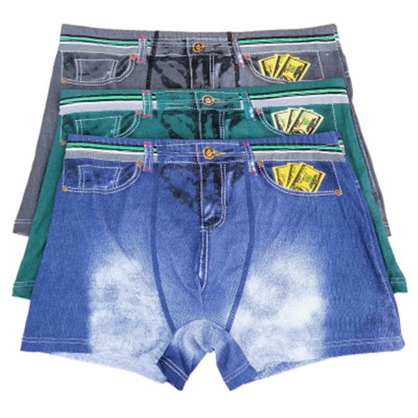 mens imitation jeans printing panties underwear fashion trend elasticity middle waist boxer briefs new male plus size personality underpants, Black;white
mens imitation jeans printing panties underwear fashion trend elasticity middle waist boxer briefs new male plus size personality underpants, Black;white