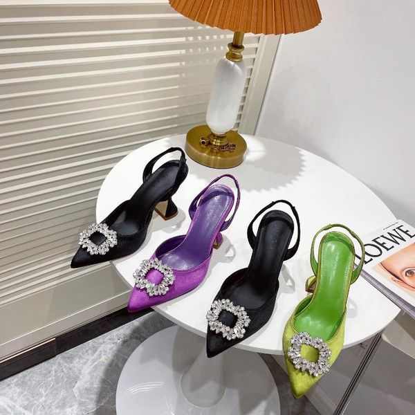 dress shoes 2021 brand women pumps luxury crystal slingback high heels summer bride comfortable triangle heeled party wedding, Black
dress shoes 2021 brand women pumps luxury crystal slingback high heels summer bride comfortable triangle heeled party wedding, Black