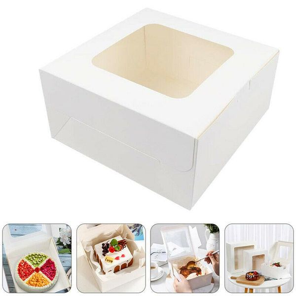other bakeware delidge 6 pcs white cake boxes for wedding birthday heart flower square shape case dessert packaging with window
other bakeware delidge 6 pcs white cake boxes for wedding birthday heart flower square shape case dessert packaging with window
