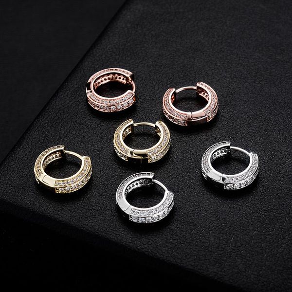 hoop & huggie 1 pair hip hop 3 rows cz stone paved bling out circle earrings for men women rapper jewelry gold silver color, Golden;silver
hoop & huggie 1 pair hip hop 3 rows cz stone paved bling out circle earrings for men women rapper jewelry gold silver color, Golden;silver