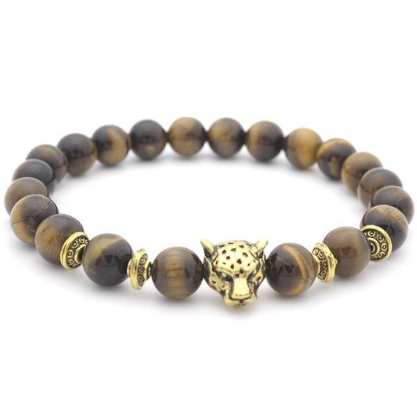 charm bracelets european and american original jewelry domineering exaggerated leopard head beaded hand tiger eye stone bracelet men, Golden;silver
charm bracelets european and american original jewelry domineering exaggerated leopard head beaded hand tiger eye stone bracelet men, Golden;silver