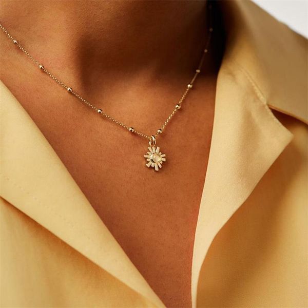 pendant necklaces trend small daisy flower necklace for women moon aesthetic women's neck stainless steel chain accessories gift, Silver
pendant necklaces trend small daisy flower necklace for women moon aesthetic women's neck stainless steel chain accessories gift, Silver