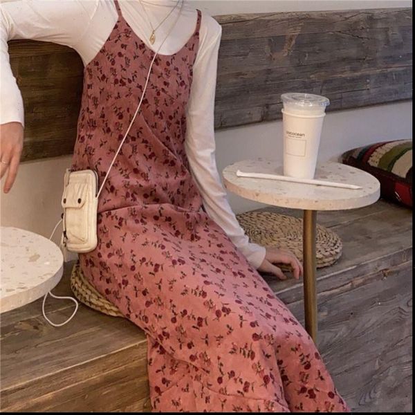 2021 women printed v neck dress lady elegant corduroy france dress female spaghetti strap spring vestidos drop shipping, Black;gray 
2021 women printed v neck dress lady elegant corduroy france dress female spaghetti strap spring vestidos drop shipping, Black;gray