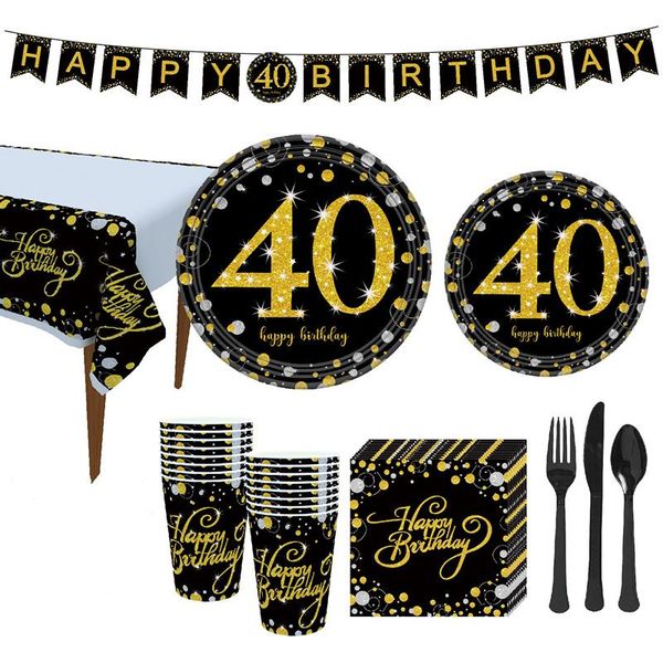 disposable dinnerware 18/21/30/40/50/60th happy birhtday party tableware sets latex air confetti balloon plates cups napkin tablecloth suppl
disposable dinnerware 18/21/30/40/50/60th happy birhtday party tableware sets latex air confetti balloon plates cups napkin tablecloth suppl