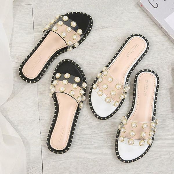 slippers 2021 designer women summer luxury pearl clear pvc transparent beach flip flops ladies flats slides zaptos de mujer jj33, Black
slippers 2021 designer women summer luxury pearl clear pvc transparent beach flip flops ladies flats slides zaptos de mujer jj33, Black