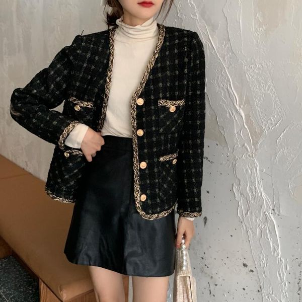 women's jackets cbafu autumn winter designer french women jacket plus size tweed coat long sleeve v-neck wool cardigans korean chic out, Black;brown
women's jackets cbafu autumn winter designer french women jacket plus size tweed coat long sleeve v-neck wool cardigans korean chic out, Black;brown