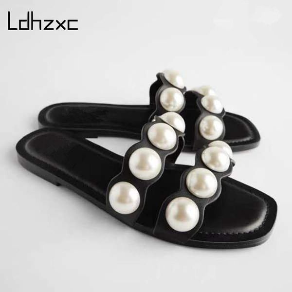 sandals ldhzxc 2021 summer fashion ladies slide flat wome pearl slippers shoes outside women, Black
sandals ldhzxc 2021 summer fashion ladies slide flat wome pearl slippers shoes outside women, Black