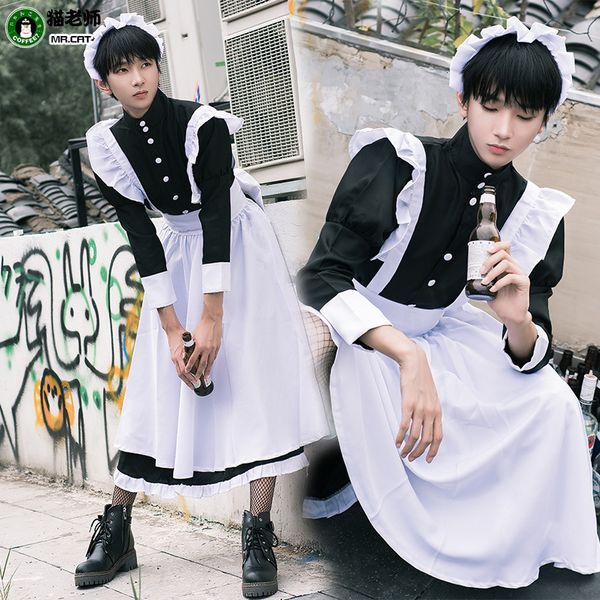 luxury women's short coatand maid drs big man cosplay drs five piec of cute lolita fake girl cafe, Black;brown
luxury women's short coatand maid drs big man cosplay drs five piec of cute lolita fake girl cafe, Black;brown