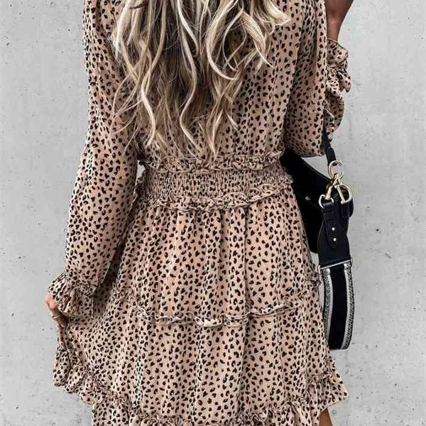deep v neck leopard print women dress 2021 autumn winter long sleeve ruffles a-line dresses elastic waist party vestidos, Black;gray
deep v neck leopard print women dress 2021 autumn winter long sleeve ruffles a-line dresses elastic waist party vestidos, Black;gray