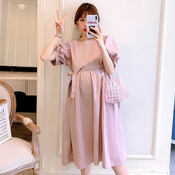 2021 pregnant women summer dress fashion loose o-neck high waist puff sleeve maternity cotton linen dress pink pregnancy clothes y0924, White
2021 pregnant women summer dress fashion loose o-neck high waist puff sleeve maternity cotton linen dress pink pregnancy clothes y0924, White