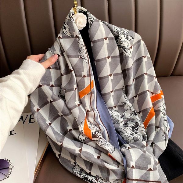 Scarves Flower Cotton Pashmina Scarf Women Luxury Print 180*90cm Bandana Hijab Winter Shawl Headband Wrap Blanket Neck Echarpe Turban, Blue;gray
Scarves Flower Cotton Pashmina Scarf Women Luxury Print 180*90cm Bandana Hijab Winter Shawl Headband Wrap Blanket Neck Echarpe Turban, Blue;gray