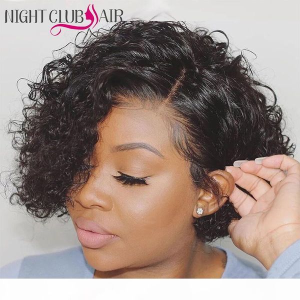 night club short curly human hair wigs kinky curly lace front wig black girl bob wigs pixie cut wig, Black;brown
night club short curly human hair wigs kinky curly lace front wig black girl bob wigs pixie cut wig, Black;brown