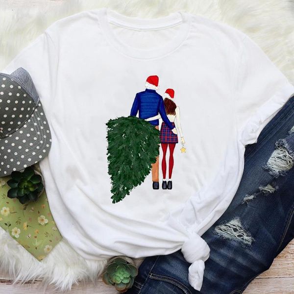 women 90s love couple new year fashion holiday merry christmas print lady female graphic tees clothes t shirt t-shirt, White
women 90s love couple new year fashion holiday merry christmas print lady female graphic tees clothes t shirt t-shirt, White