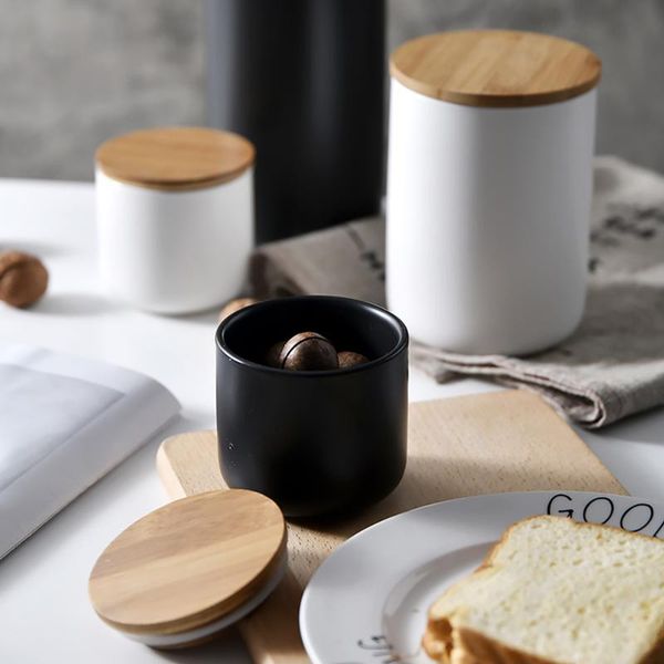 storage bottles & jars 260/800/1000ml ceramic tank sealed dried fruit coffee bottle with bamboo lid spice jar container pot grain organizer
storage bottles & jars 260/800/1000ml ceramic tank sealed dried fruit coffee bottle with bamboo lid spice jar container pot grain organizer