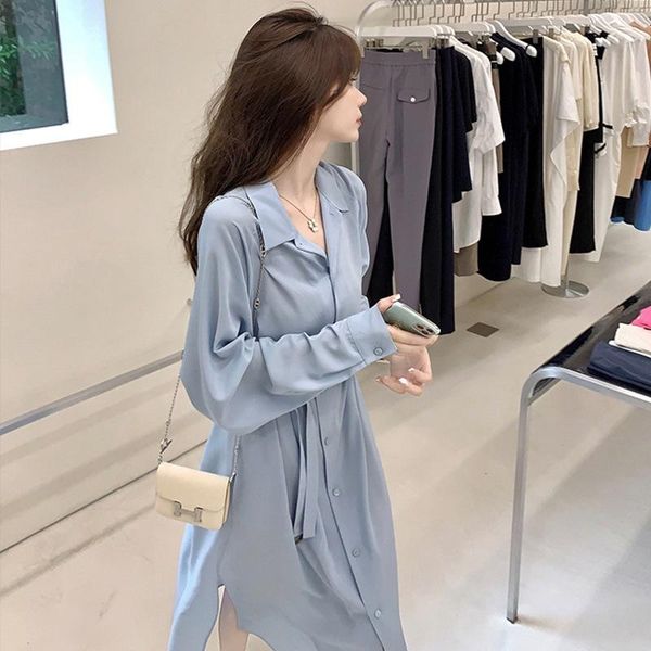 casual dresses 2021 fashion women's clothing turn-down collar maxi for women woman dress, Black;gray
casual dresses 2021 fashion women's clothing turn-down collar maxi for women woman dress, Black;gray