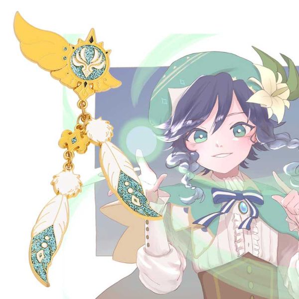 pins, brooches game genshin impact vision brooch barbatos wind eye of original god pin feather pendant animation peripherals badge, Gray
pins, brooches game genshin impact vision brooch barbatos wind eye of original god pin feather pendant animation peripherals badge, Gray