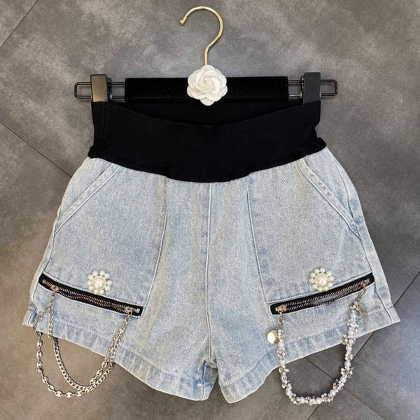 fabpop design elastic waist zippers chain embroidery flares pearls light blue denim shorts streetwear short jeans gb908 210709, White;black
fabpop design elastic waist zippers chain embroidery flares pearls light blue denim shorts streetwear short jeans gb908 210709, White;black