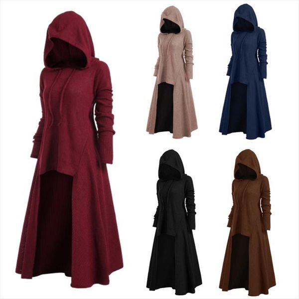 long black gothic hooded women dresses punk clothing style plus size knitted for winter spring autumn, Black;gray
long black gothic hooded women dresses punk clothing style plus size knitted for winter spring autumn, Black;gray
