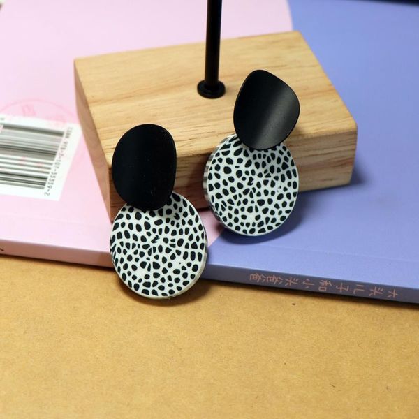 stud 2021 trend hanging unusual korean fashion black animal print round shape dots disc polymer clay earrings jewelry for women, Golden;silver
stud 2021 trend hanging unusual korean fashion black animal print round shape dots disc polymer clay earrings jewelry for women, Golden;silver