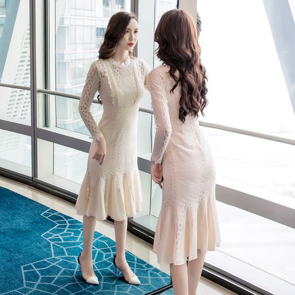 female fashion 2021 new spring feminine lace around the waist skinny thinning dress frilly autumn g1mc, Black;gray
female fashion 2021 new spring feminine lace around the waist skinny thinning dress frilly autumn g1mc, Black;gray