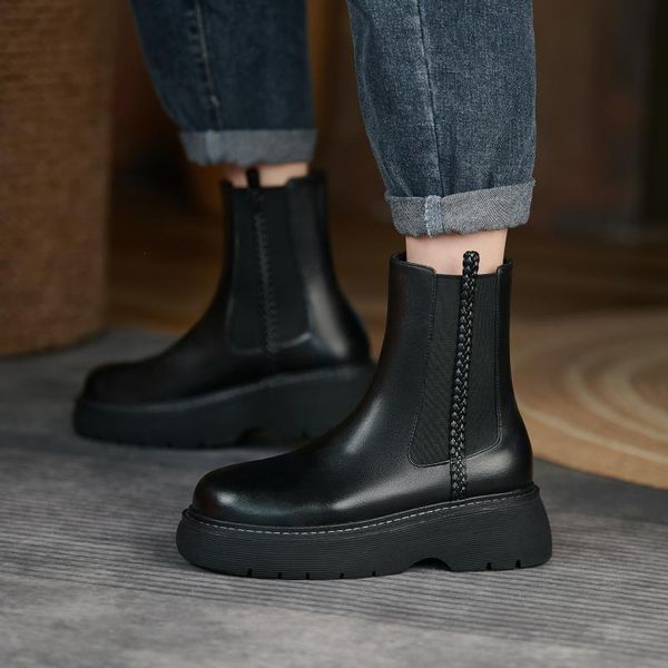 boots retro vintage platform female ankle slip-on round toe chunky heels shoes for women party working woman, Black
boots retro vintage platform female ankle slip-on round toe chunky heels shoes for women party working woman, Black