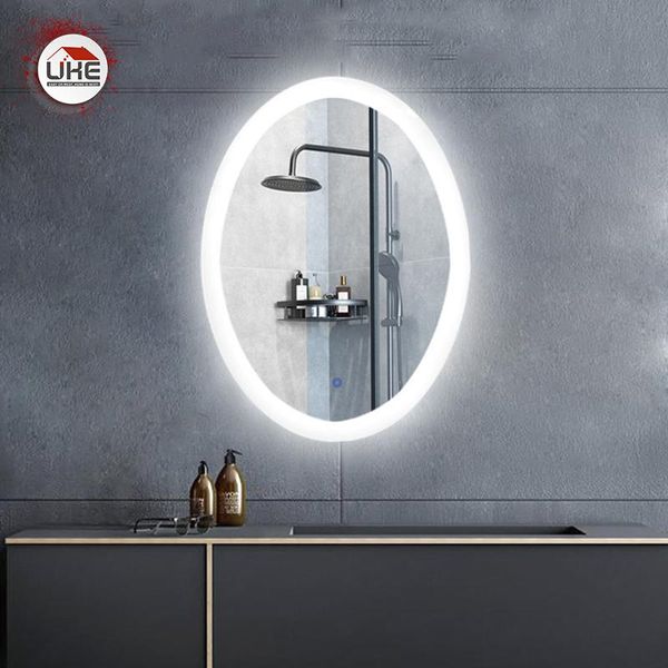 mirrors custom smart oval shape bathroom mirror with led light frosted edge multi-function refection
mirrors custom smart oval shape bathroom mirror with led light frosted edge multi-function refection