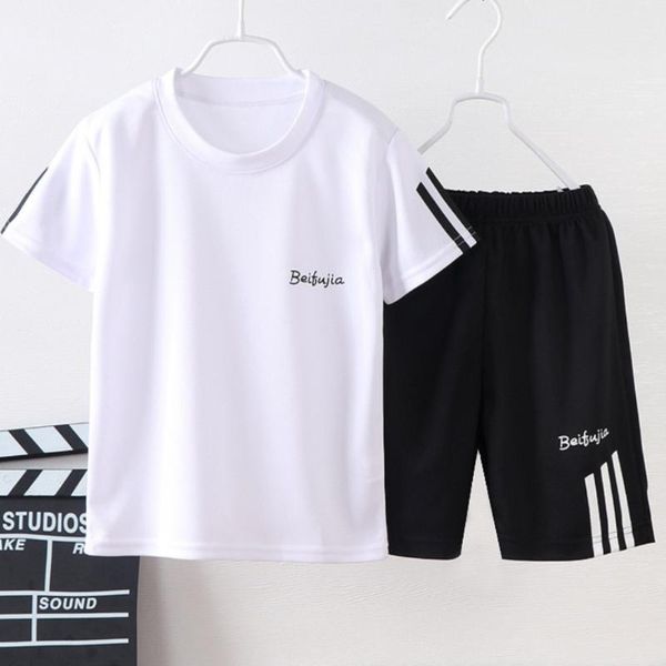 clothing sets children's short sleeve set summer 2021 boys' t-shirt sports quick drying clothes shorts middle school, White
clothing sets children's short sleeve set summer 2021 boys' t-shirt sports quick drying clothes shorts middle school, White