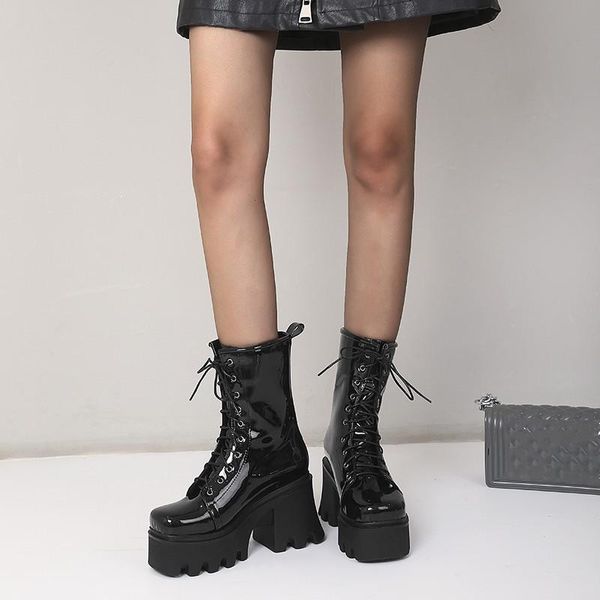 boots ymechic ladies patent leather ankle 2021 autumn winter thick bottom short botas tube women's platform shoes red black
boots ymechic ladies patent leather ankle 2021 autumn winter thick bottom short botas tube women's platform shoes red black