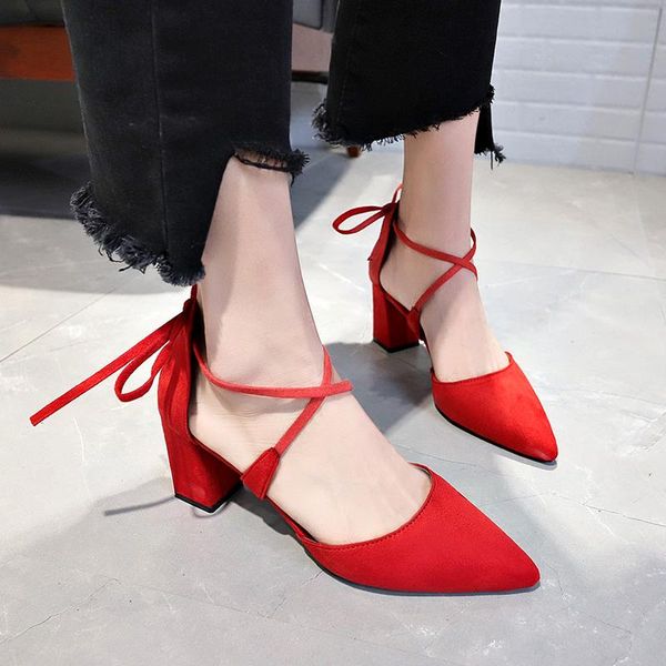autumn 2021 new women's shoes pointy lace-up women thick heels senior party wine-red high heels ladies with evening dress shoes, Black
autumn 2021 new women's shoes pointy lace-up women thick heels senior party wine-red high heels ladies with evening dress shoes, Black